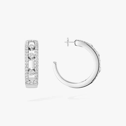 [Elara]MOVE PAVÉ DIAMOND HOOP EARRINGS