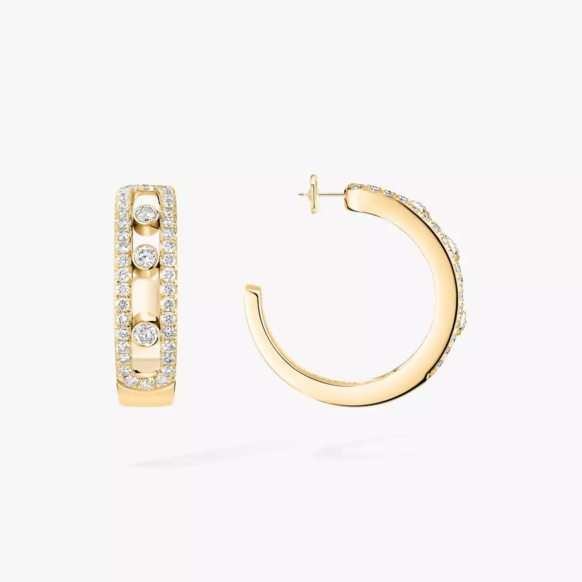 [Elara]MOVE PAVÉ DIAMOND HOOP EARRINGS