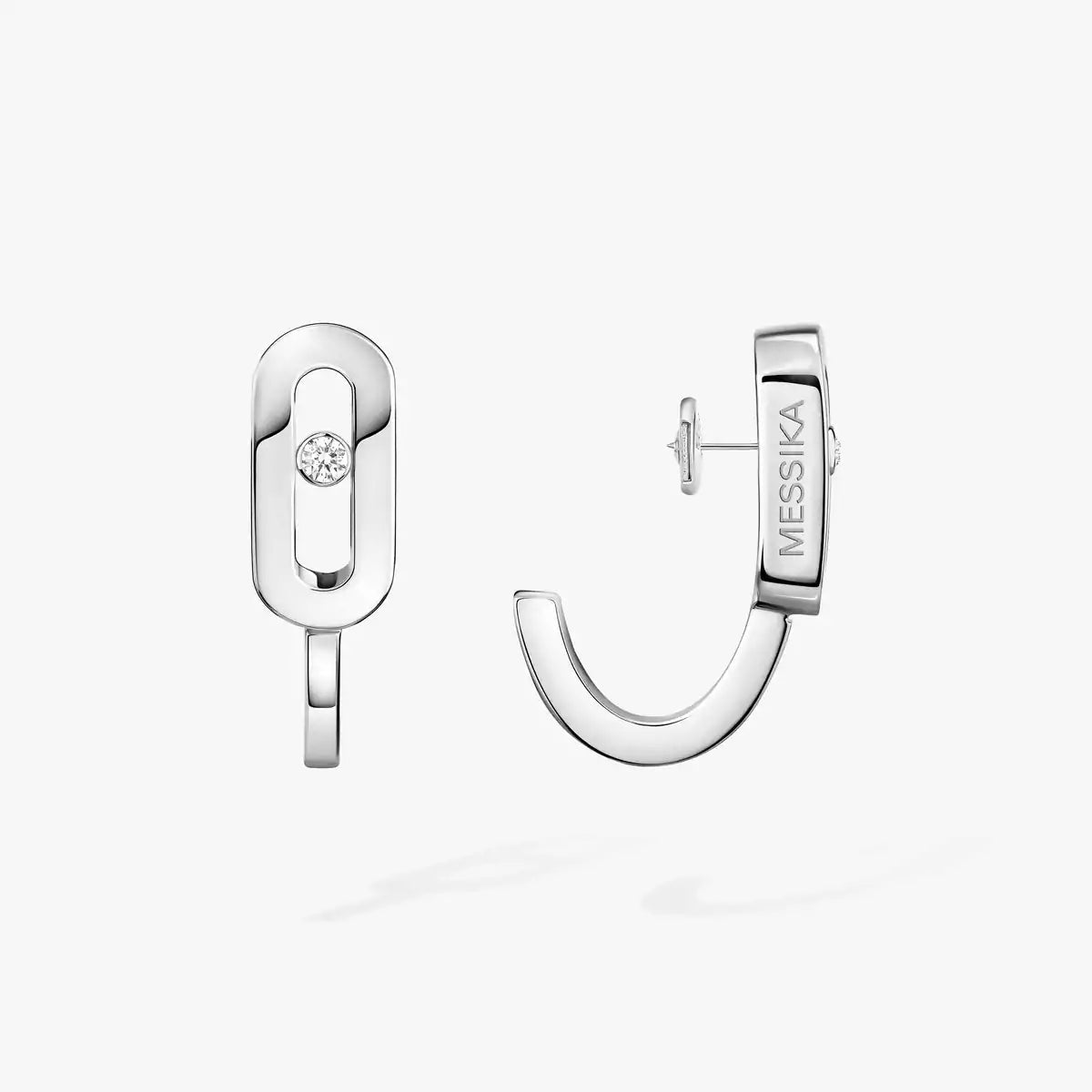 [Elara]ムーブ クラシック ミニ ダイヤモンド フープピアス
