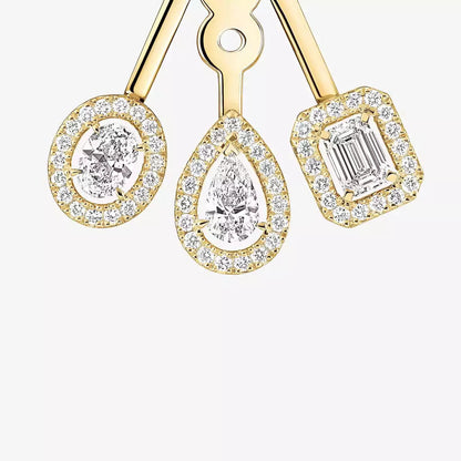[Elara]MEINE ZWILLING TRIO DIAMANT OHRRINGE