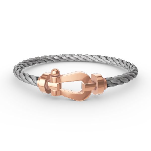 [Elara]FORCE GROSSES HUFEISEN ARMBAND - ROSÉGOLD