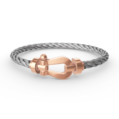 [Elara]FORCE GROSSES HUFEISEN ARMBAND - ROSÉGOLD