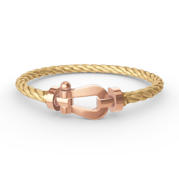 [Elara]FORCE GROSSES HUFEISEN ARMBAND - ROSÉGOLD