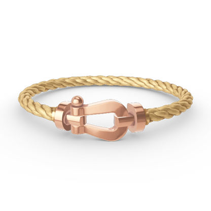 [Elara]FORCE GROSSES HUFEISEN ARMBAND - ROSÉGOLD