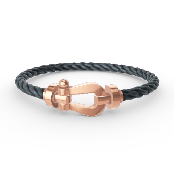 [Elara]FORCE GROSSES HUFEISEN ARMBAND - ROSÉGOLD