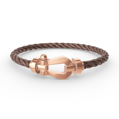 [Elara]FORCE GROSSES HUFEISEN ARMBAND - ROSÉGOLD