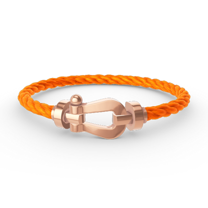 [Elara]FORCE GROSSES HUFEISEN ARMBAND - ROSÉGOLD