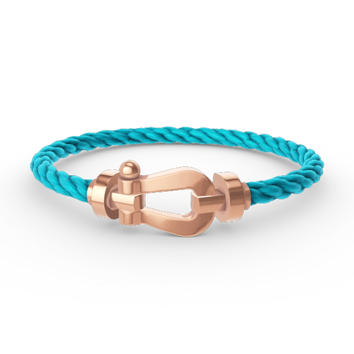 [Elara]FORCE GROSSES HUFEISEN ARMBAND - ROSÉGOLD