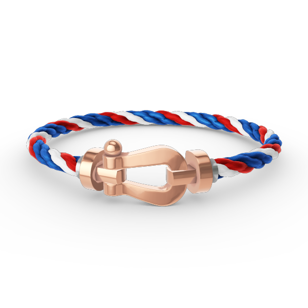 [Elara]FORCE GROSSES HUFEISEN ARMBAND - ROSÉGOLD
