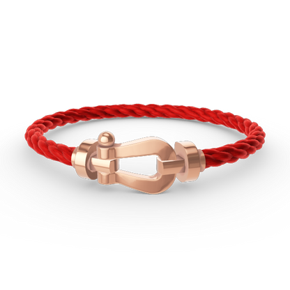 [Elara]FORCE GROSSES HUFEISEN ARMBAND - ROSÉGOLD