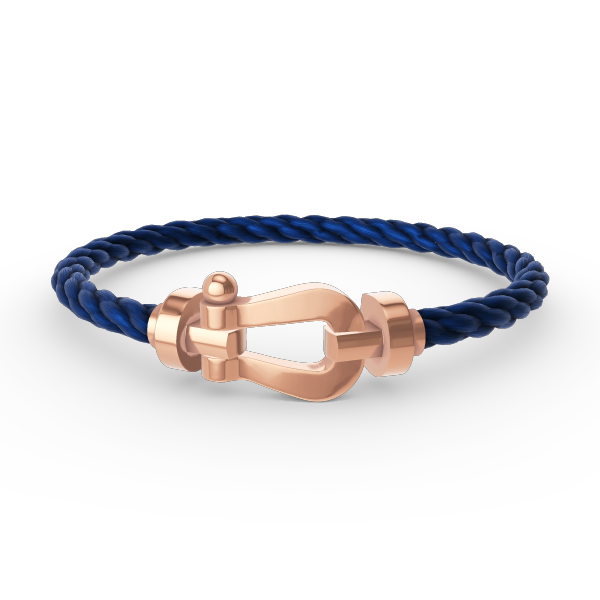 [Elara]FORCE GROSSES HUFEISEN ARMBAND - ROSÉGOLD