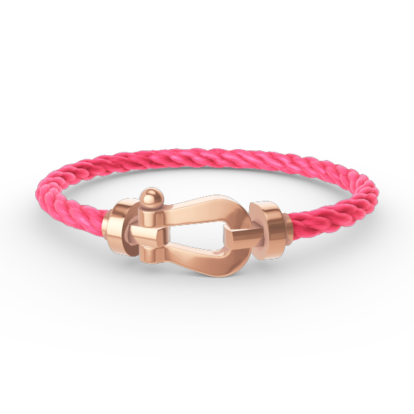 [Elara]FORCE GROSSES HUFEISEN ARMBAND - ROSÉGOLD
