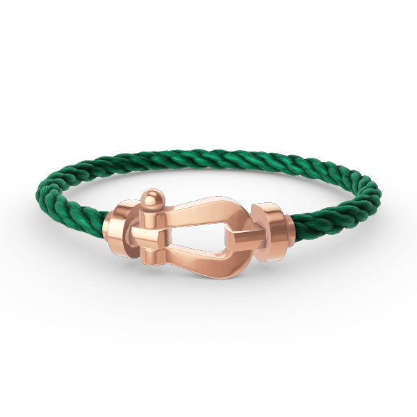 [Elara]FORCE GROSSES HUFEISEN ARMBAND - ROSÉGOLD