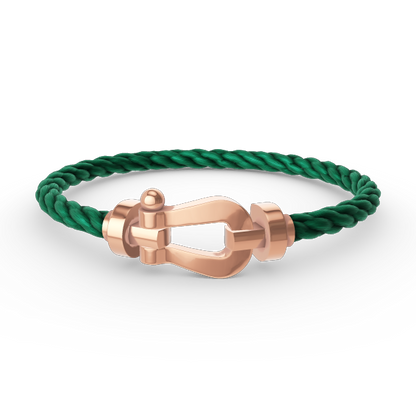 [Elara]FORCE GROSSES HUFEISEN ARMBAND - ROSÉGOLD