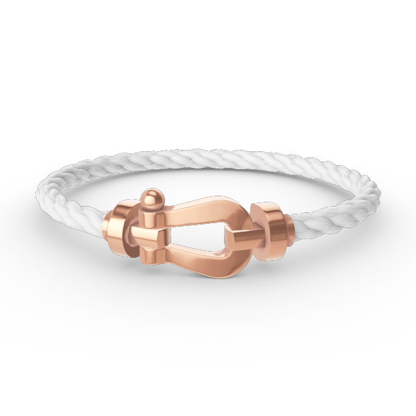 [Elara]FORCE GROSSES HUFEISEN ARMBAND - ROSÉGOLD