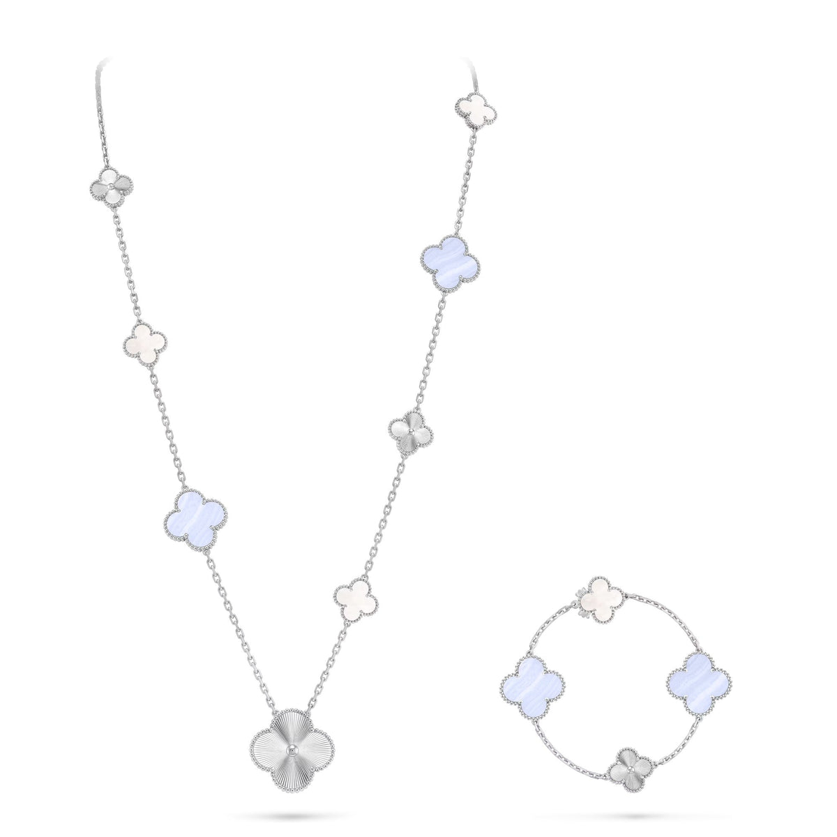 [Elara]ABNEHMBARES 15-KLEEBLATT-STATEMENT-SET - LILA CHALZEDON & LASER