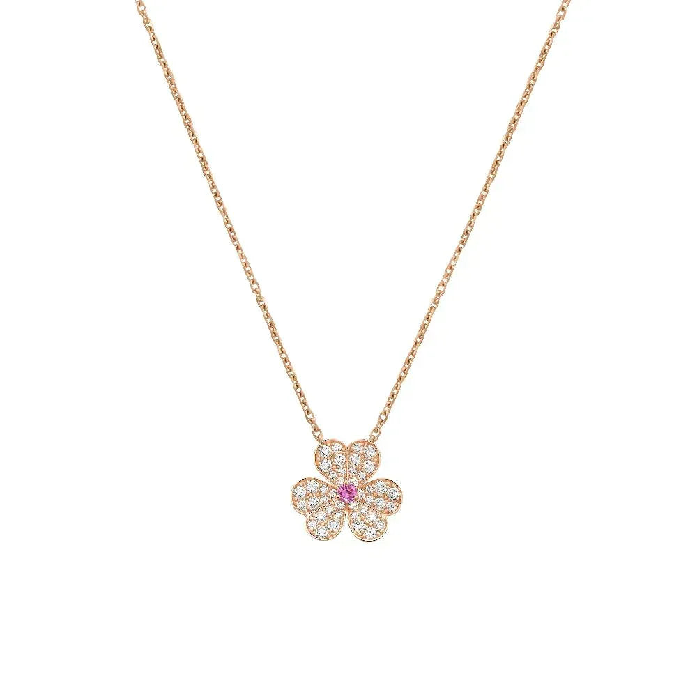 [Elara]PAVÉ DIAMANT SCHMETTERLING CHARM HALSKETTE