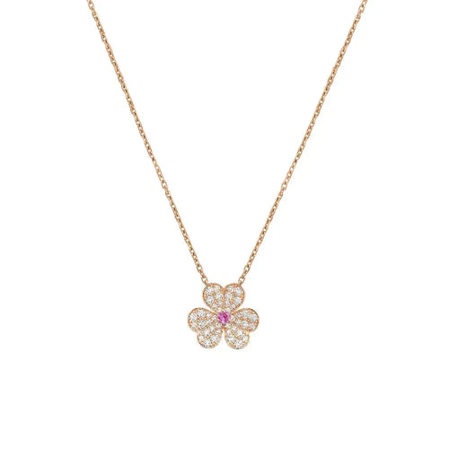 [Elara]PAVÉ DIAMANT SCHMETTERLING CHARM HALSKETTE