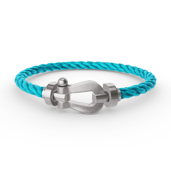 [Elara]FORCE LARGE HORSESHOE BRACELET - WHITE GOLD
