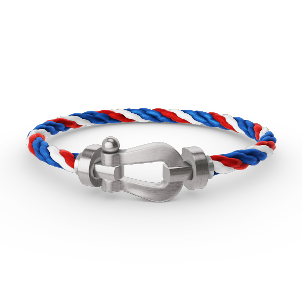 [Elara]FORCE LARGE HORSESHOE BRACELET - WHITE GOLD