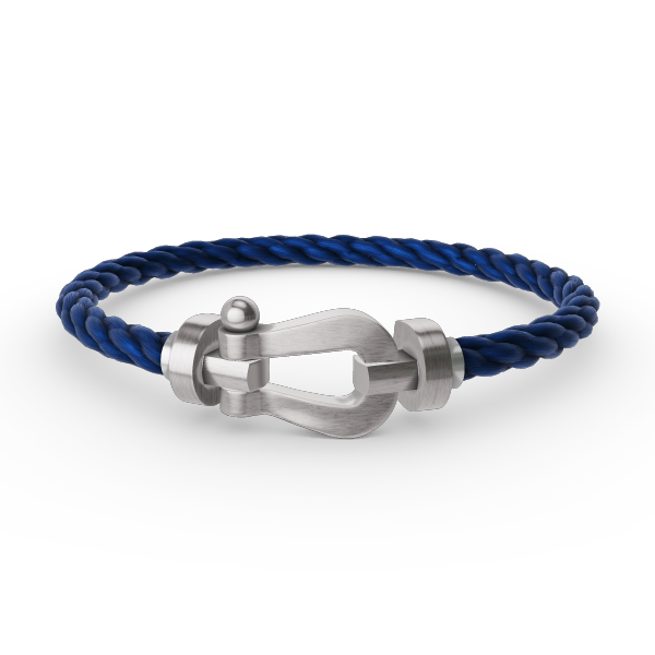 [Elara]FORCE LARGE HORSESHOE BRACELET - WHITE GOLD