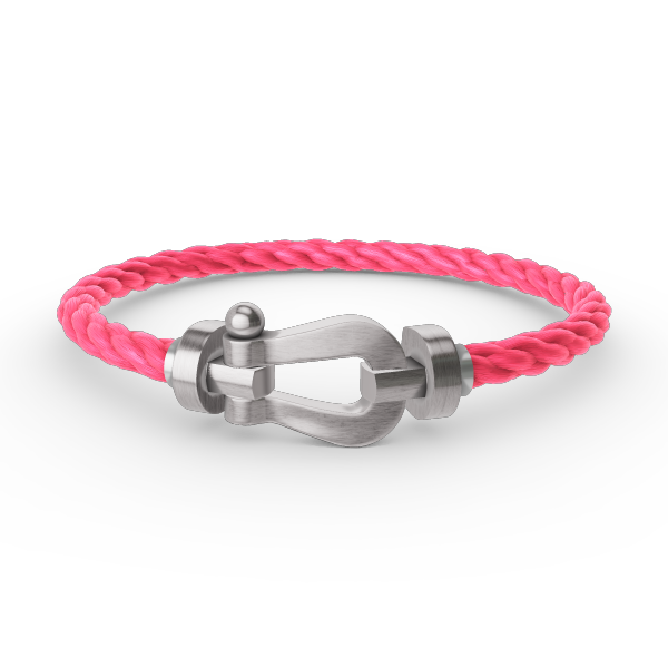 [Elara]FORCE LARGE HORSESHOE BRACELET - WHITE GOLD