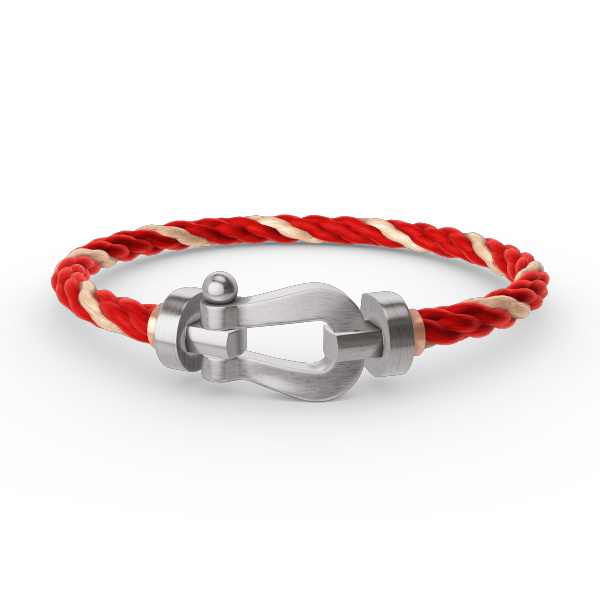 [Elara]FORCE LARGE HORSESHOE BRACELET - WHITE GOLD